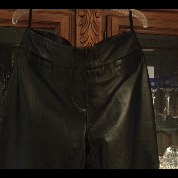 INC. Black Leather Pants - Picture 2 of 5